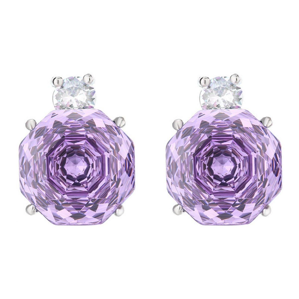 Urqanyu Copper-base gold-plated imitation rose-cut dried rose simple style cubic zirconia earrings