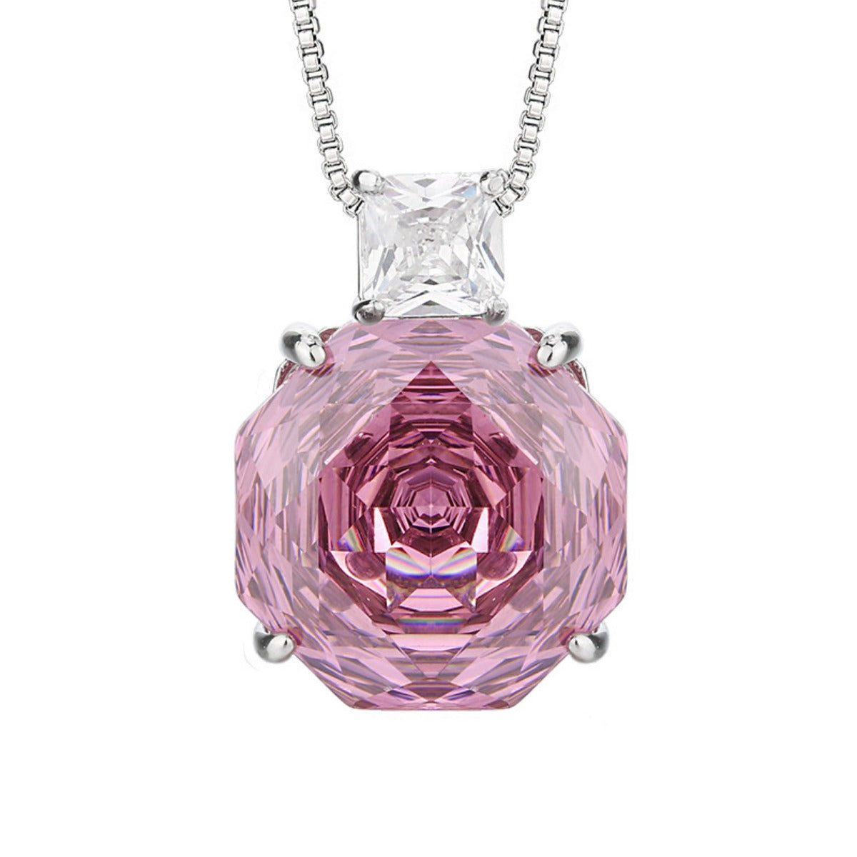 Urqanyu Copper-base gold-plated imitation rose-cut dried rose simple style cubic zirconia pendant necklace
