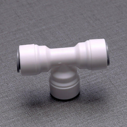 Union Tee Connector 3/8 inch OD Tubing/Hose/Pipe Use Quick Push to Connect Plastic Fitting for Reverse Osmosis System 1803-B