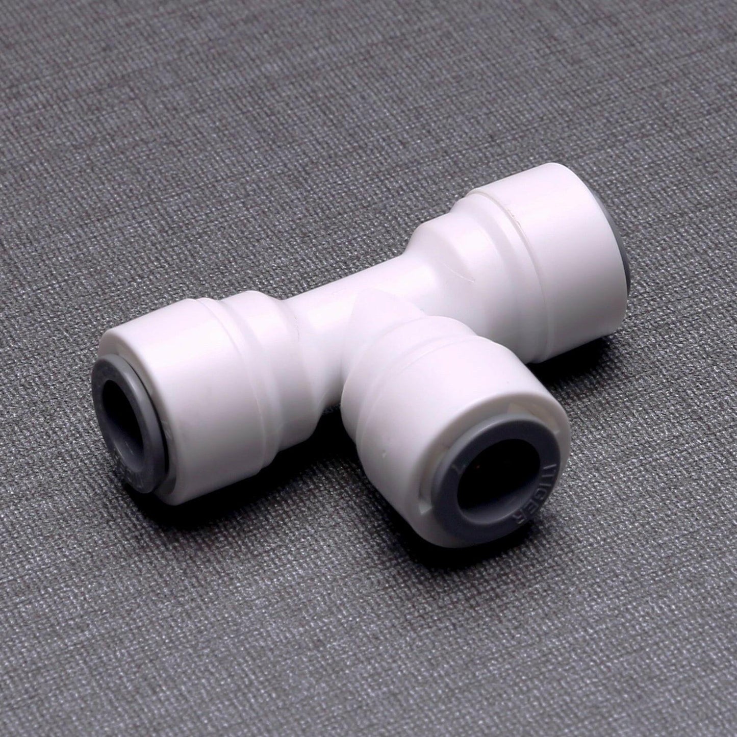 Union Tee Connector 3/8 inch OD Tubing/Hose/Pipe Use Quick Push to Connect Plastic Fitting for Reverse Osmosis System 1803-B