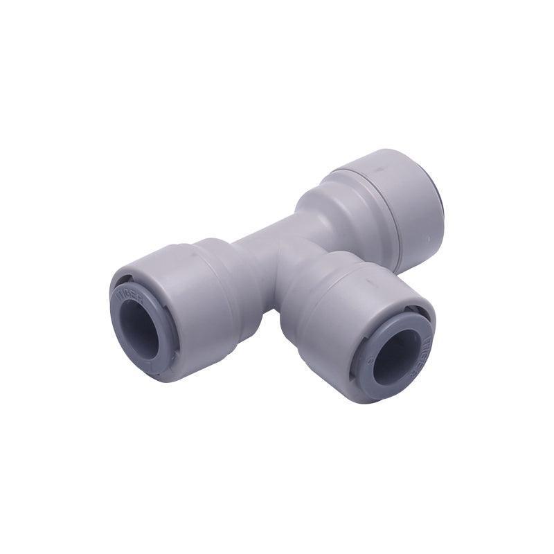 Union Tee Connector 3/8 inch OD Tubing/Hose/Pipe Use Quick Push to Connect Plastic Fitting for Reverse Osmosis System 1803-B