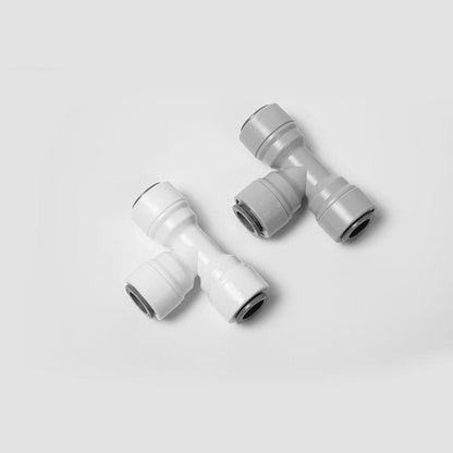 Union Tee Connector 3/8 inch OD Tubing/Hose/Pipe Use Quick Push to Connect Plastic Fitting for Reverse Osmosis System 1803-B