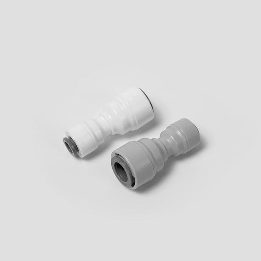 Push to Connect 1/4 x 3/8 inch Tubing, Plastic straight Union quick Connector for RO water system 1810-C