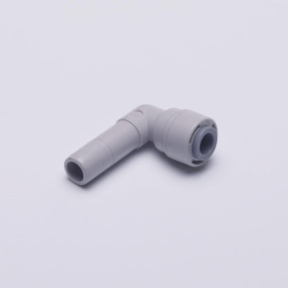 Water Pipe Stem 90 degree Elbow Connector for 1/4 inch Tubing x 3/8" Stem Plug, Push to Connect Plastic Quick Fittings for Reverse Osmosis System 1814-C