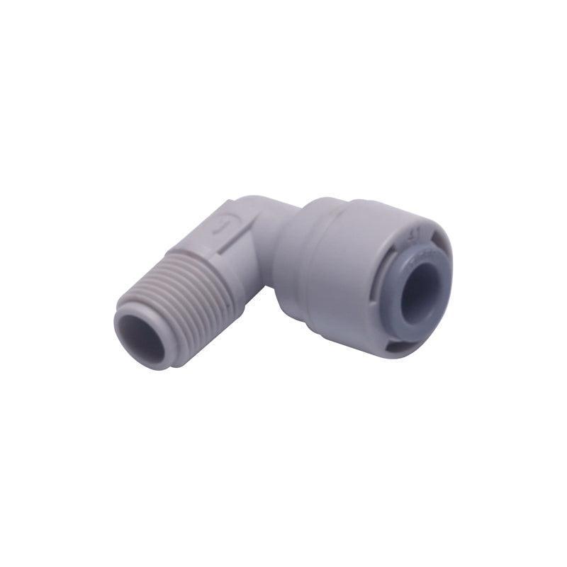 RO Tubing/Hose Connector 90 Degree Plastic Elbow Male Threaded Tube Adapter 1/4 NPT Male Elbow X 1/4 Tubing OD Quick Connect Fitting for Water Filters/RO Systems 1817-A