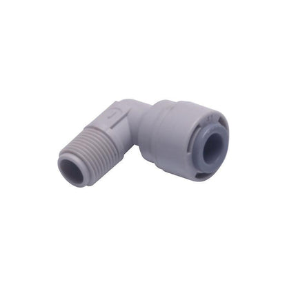 RO Tubing/Hose Connector 90 Degree Plastic Elbow Male Threaded Tube Adapter 1/4 NPT Male Elbow X 1/4 Tubing OD Quick Connect Fitting for Water Filters/RO Systems 1817-A