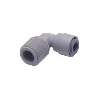 RO Tubing/Hose Connector 90 Degree Plastic Elbow Male Threaded Tube Adapter 3/8 NPT Male Elbow X 1/4 Tubing OD Quick Connect Fitting for Water Filters/RO Systems 1817-C