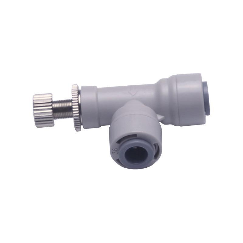 RO Water Flow Control Valve Compatible with 1/4 Inch Hose OD POM Plastic for RO Water Systems/Pure Water Systems/Water Purifiers/Water Dispensers, Quick Connector Fitting Water Speed Controller 1819-A