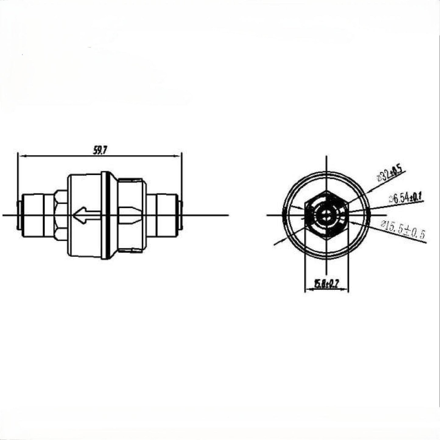 Water Pressure Relief Regulator Reducing Valve Filter Protection RO Water System 1/4” Plastic Quick Connect Push Fit for Water Purifiers and Fauce 1830-C
