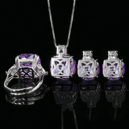 Urqanyu Copper-base gold-plated imitation rose-cut dried rose simple style cubic zirconia pendant necklace