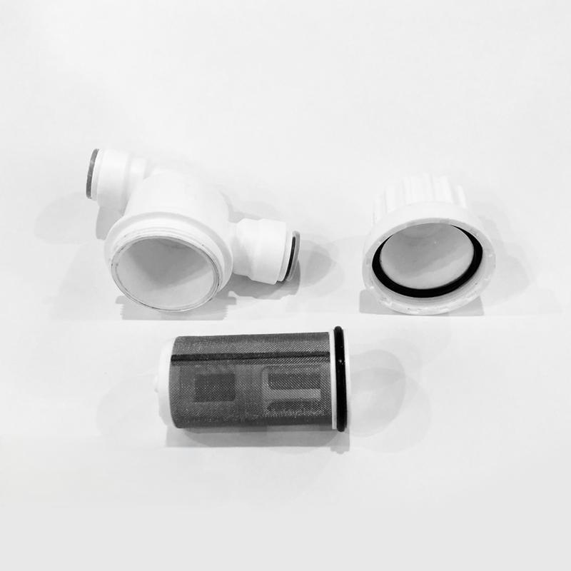 3/8" Filter Stainer Push to Connect, Irrigation Filter with Stainless Steel Strainer(80 Mesh - 180 MIC), Quick Connect Filtration System