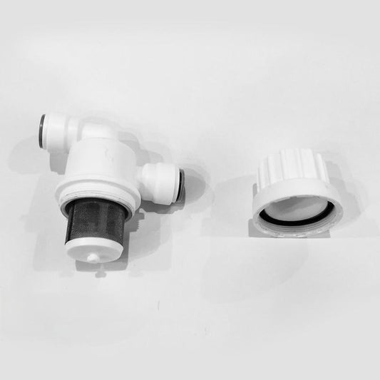 1/4" Filter Stainer Push to Connect, Irrigation Filter with Stainless Steel Strainer(80 Mesh - 180 MIC), Quick Connect Filtration System