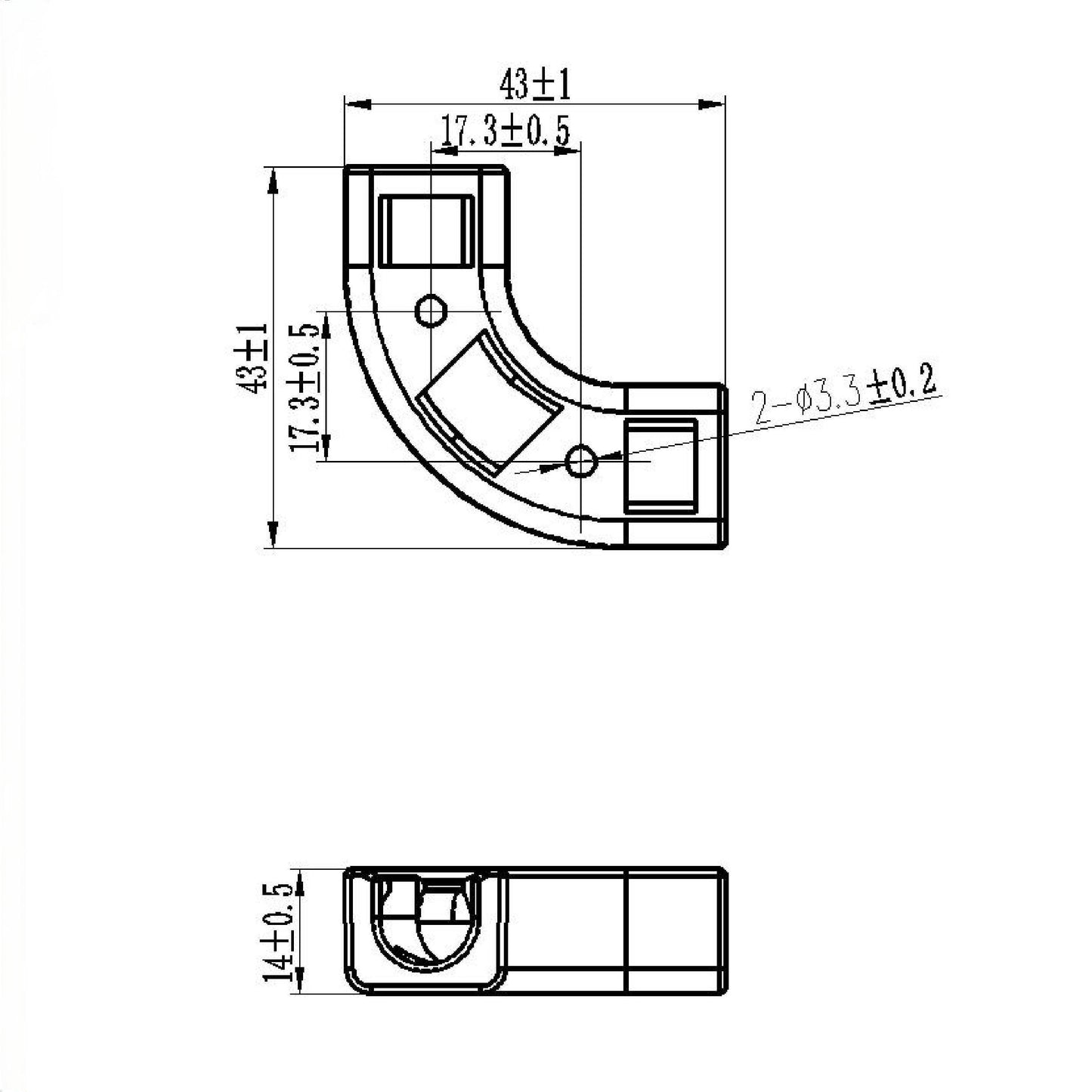 3/8" OD Tubing Flow Bend Clip,Bend Supports 90 Degree Elbow Conduit