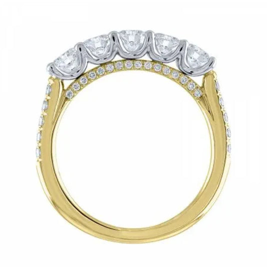 Urqanyu S925 silver stylish simple single row diamond cubic zirconia ring