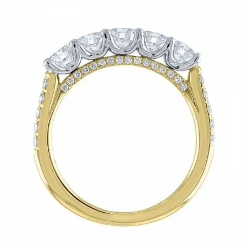 Urqanyu S925 silver stylish simple single row diamond cubic zirconia ring