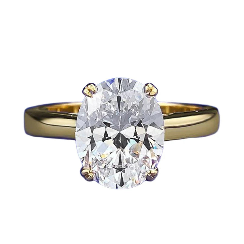 Urqanyu S925 silver inlaid 4 carat pigeon egg cubic zirconia ring