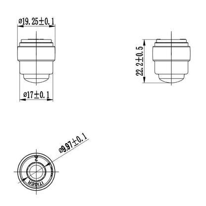 3/8 Inch OD POM Plug End Cap , Push to Connect Plastic Plumbing Fitting 1850-B