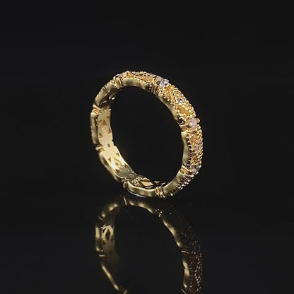 Urqanyu S925 silver retro palace lace hollow inlaid cubic zirconia diamond ring ring fashion