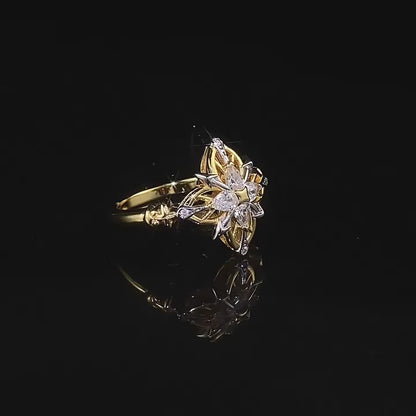 Urqanyu S925 silver medieval old money style four-pointed star reborn beauty four-leaf clover S925 silver ring